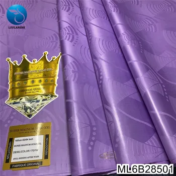 Нежное 16 видов различных узоров процесса печати Парчовая кружевная ткань Bazin Riche 5 метров кружевного вечернего платья ML6B285
