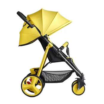 Новая Детская коляска с высоким ландшафтным освещением, может сидеть и лежать, детская коляска, складная детская тележка, переносная коляска