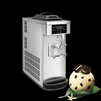 Новая коммерческая машина для производства мороженого с высококачественной английской операционной Системой, настольная машина для производства мягкого мороженого с одной головкой