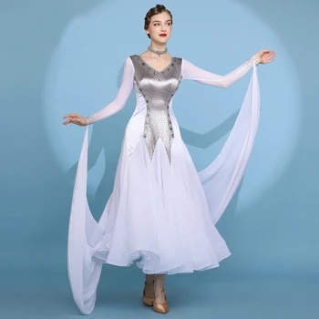 Платье для выступления на конкурсе современных танцев 2023 года, костюм для танцевального вальса GB