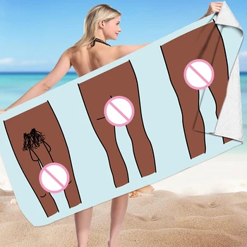 Пляжное полотенце из микрофибры, быстросохнущее, суперабсорбирующее Для взрослых, для купания, для вытирания тела, Сексуальное полотенце для мужчин и женщин