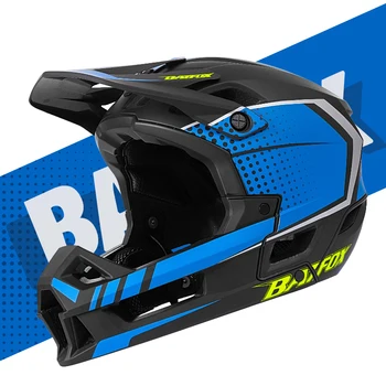 Полный шлем BATFOX для скоростного спуска по бездорожью, интегрированная защита от падения, Затеняющий голову, Полностью закрытый шлем capacete bike