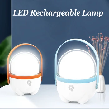 Портативная мини-светодиодная лампа USB для зарядки, ручной ночник для кемпинга, аварийный светильник для палатки, регулируемая яркость света