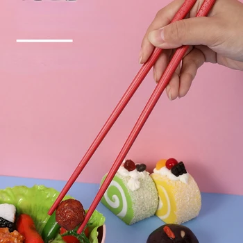 Пятицветные палочки для еды на одного человека, одноцветные палочки для раздельного приема пищи из сплава, креативные цветные влагостойкие палочки для еды