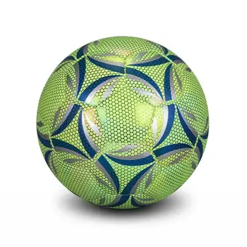 Размер 4/5 Светоотражающий футбольный ночной светящийся Футбольный крутой светящийся мяч PU Нескользящая эластичность Футбольный мяч для тренировок детей и взрослых