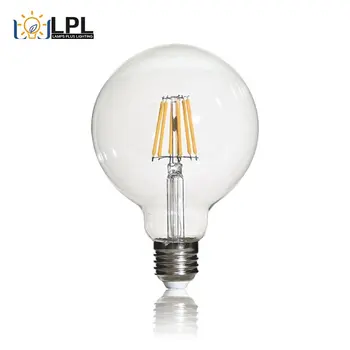 Светодиодная лампа накаливания Edison G80 Big Global Light Bulb 4W 6W 8W Лампа накаливания E27 Из прозрачного стекла для помещений AC220V