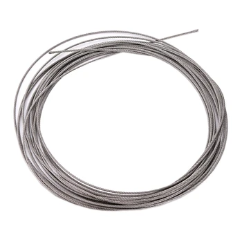 Стальной гибкий трос длиной 50 м, мягкий кабель, бельевая веревка из нержавеющей стали Диаметром 1 мм 1,5 мм 2 мм