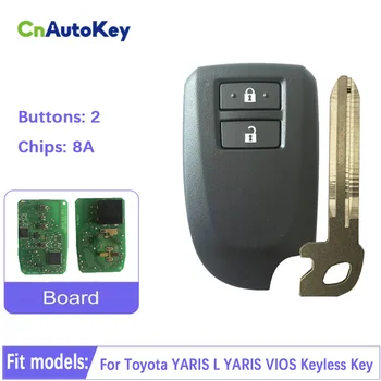 Умный Бесключевой Дистанционный ключ FCCID BS1EW Оригинал Toyota YARIS L YARIS VIOS 0010 Плата 8A Чип 434 МГц 2 Кнопки CN007214