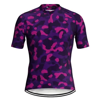 Фиолетовые велосипедные рубашки, одежда с коротким рукавом, свитер MTB, велосипедный топ Road Pro Team, спортивная куртка для скоростного спуска, одежда из качественного Джерси