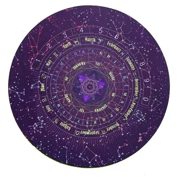 Фиолетовые руны, созвездие, астрологический оракул, маятник, коврик для гадания, скатерть, коврик для карт, алтарная ткань
