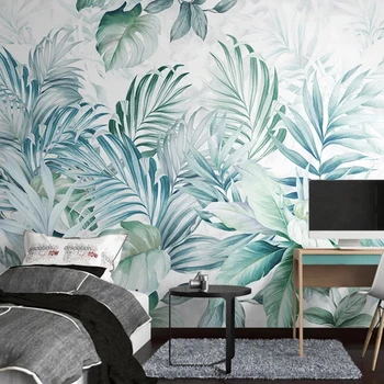Фото на заказ 3D Акварель Листья тропических растений Большие настенные обои для Кухни гостиной Спальни ТВ Фон Декор стен