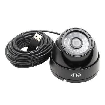 Черная Алюминиевая Камера CMOS OV7725 С Бесплатным драйвером, Инфракрасная ИК-камера ночного видения, 20 м, Купольная веб-камера видеонаблюдения, USB-веб-камера, Наружная безопасность
